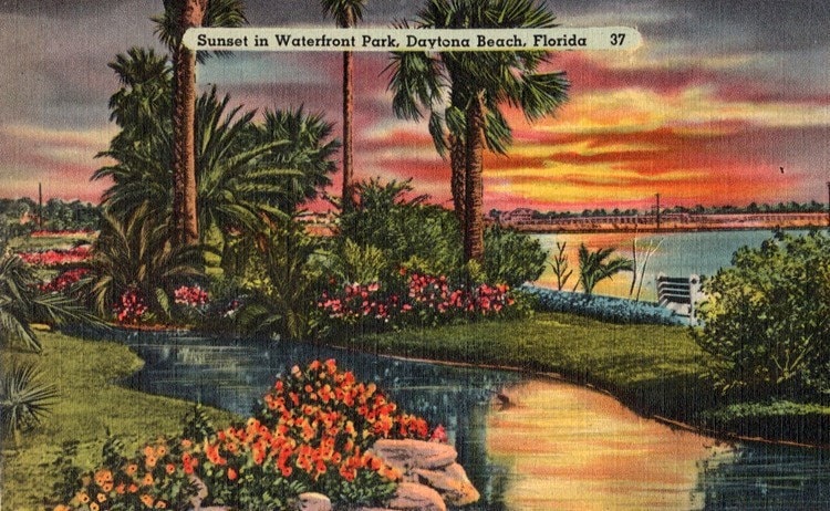 daytona beach florida sunset. of a Daytona Beach sunset.