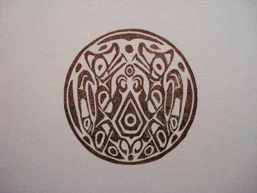 Quileute Wolf Pack tattoo rubber stamp. From dragonflycurls