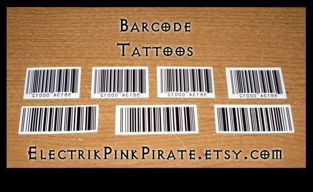 Barcode temporary tattoos Every 