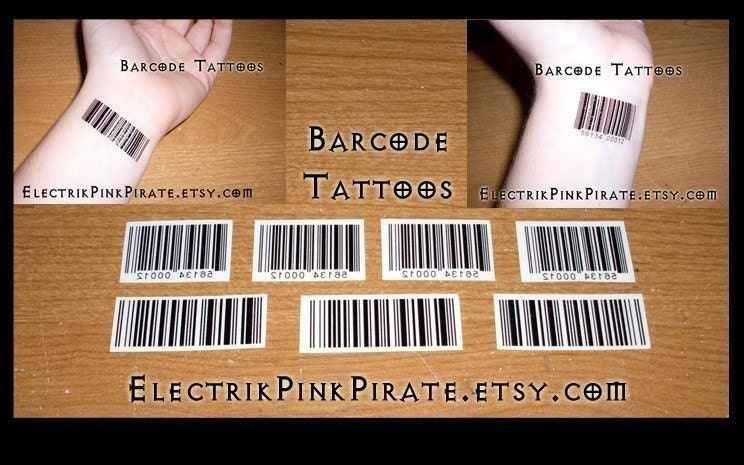 Barcode temporary tattoos Every