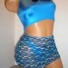 3 Piece Adorable I Love Blue Swimsuit Set with Cute Black Bows and Attractive Cover Up