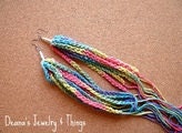 Rainbow Blend Unique Crochet Dangles