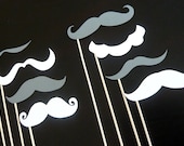 Photo Booth Prop. Photobooth. Mustache Party. Salt and Pepper Mustaches on a Stick