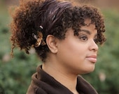 Natural Hair Accessories Headband Kinky Brown Feather