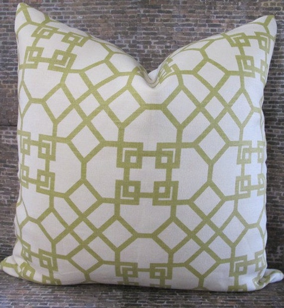 Designer Pillow Cover 18 x 18-  Windsor Smith - Pelagos Green