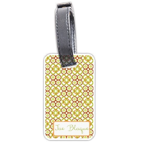 Orange & Green African Inspired Personalized Bag/Luggage Tag