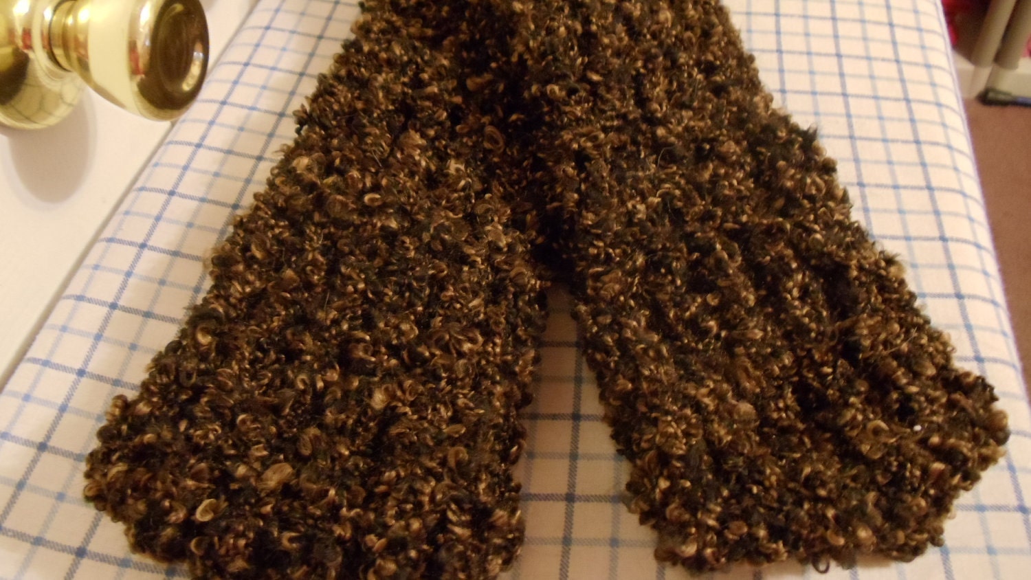 Brindle Mix Knitted Scarf 60"