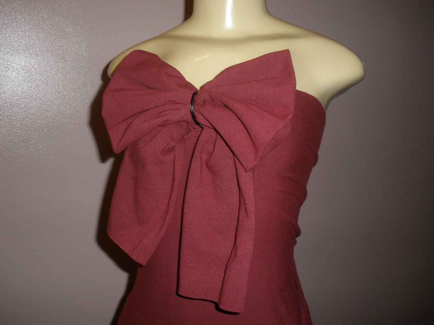 24 Hour Reserve Listing for a Soft Dark Burgundy Red Halter Top with Bow Being Custom Made for Valerie (This Top In Photo are Just Samples)