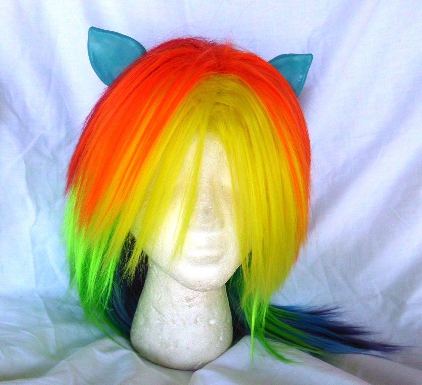 Rainbow Dash Wig MLP Costume Wig My Little Pony Cosplay Burlesque Friendship is Magic