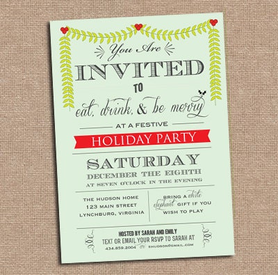 Holiday Party - Christmas Party Invitation