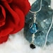 Aqua Aura Diamond and Garnet Sterling Silver Wire Wrapped Necklace