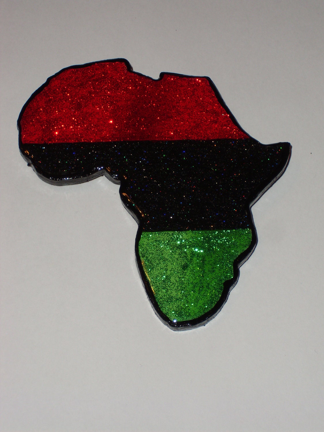 Red Black and Green Africa Badge by the Royal Touch