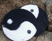 Ying Yang Wooden Handpainted Magnets-Set of 2-Memo Board-Magnet Board-Home Office