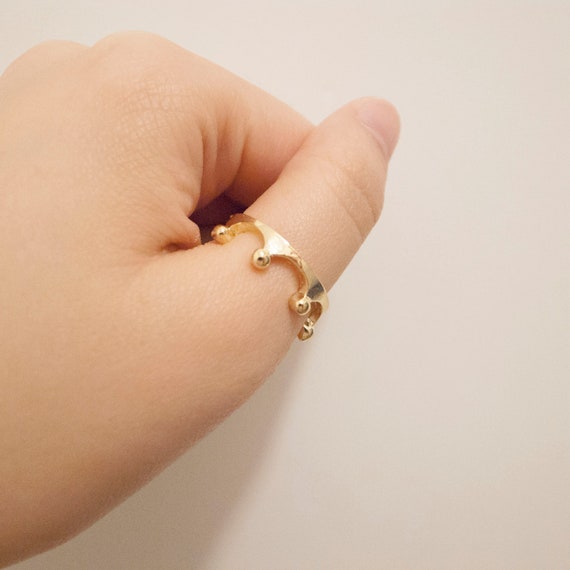 Gold / Silver Plated Crown Ring, thumb ring, crown necklace