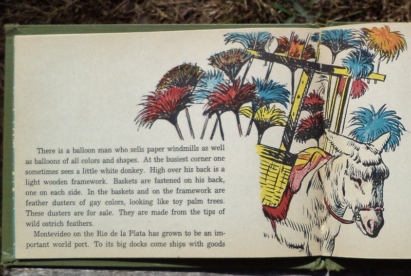 Vintage Children's Book -Uruguay in Story and Pictures - by Lois Donaldson - Pictures by Kurt Wiese