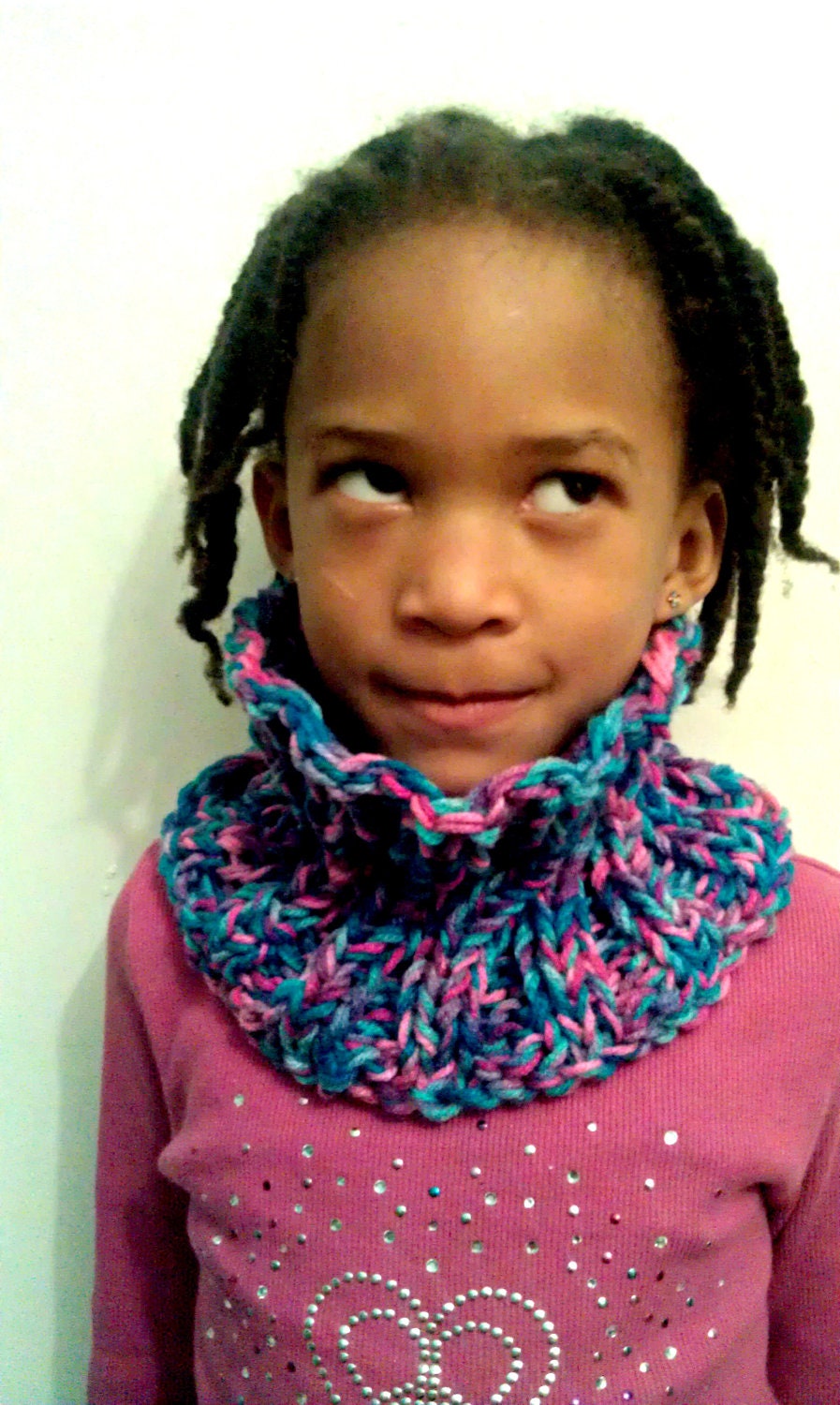 Girls Knit Cowl, Circle Scarf, Infinity Scarf