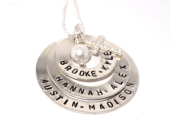 Personalized Name Jewelry - Hand Stamped Mommy Necklace - Mommy Jewelry