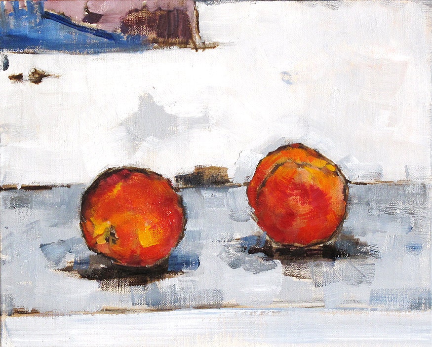 Peach Still Life Painting
