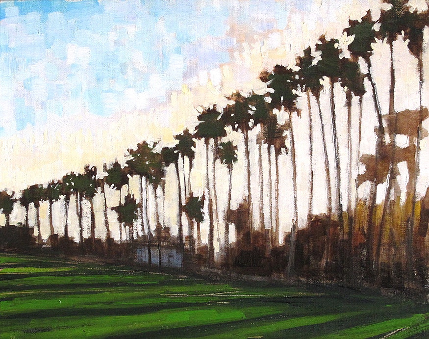 Santa Barbara Painting- Sunset Palms