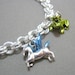 Inked Charm Bracelet Sterling Silver Plated Chainmaille and Charms