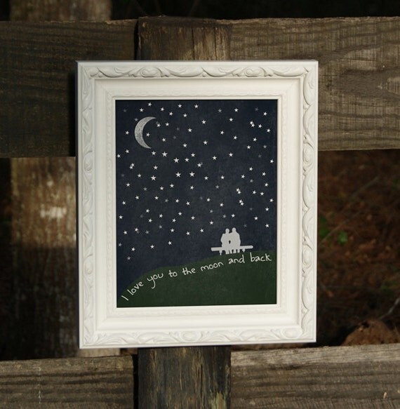 Love You to the Moon and Back - 8x10 Print