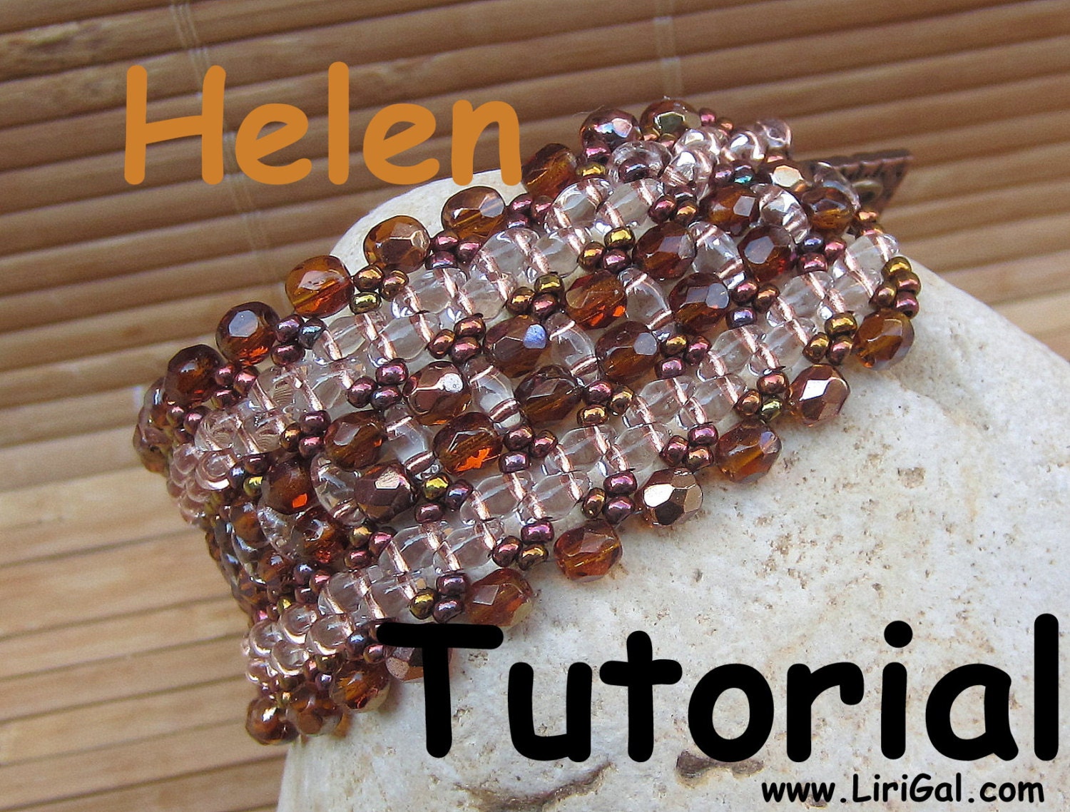 HelenTwin  Superduo Beadwork Bracelet PDF Tutorial