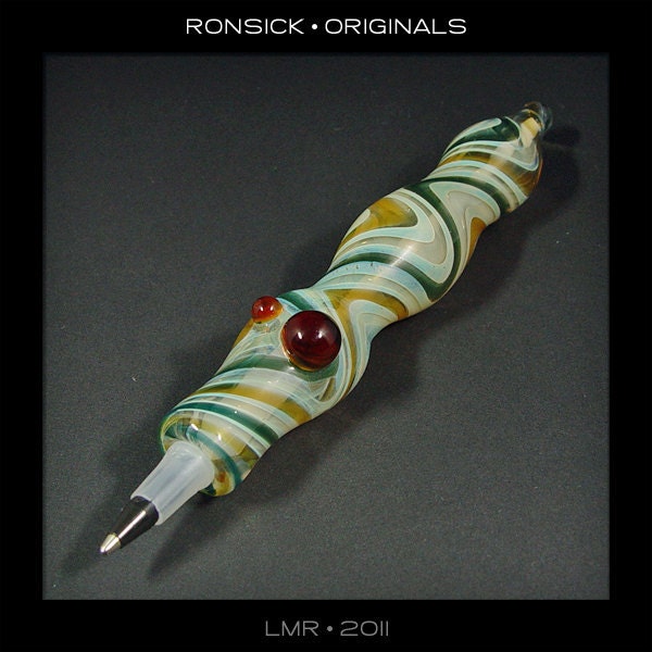 handblown pen lampwork boro glass Ronsick Originals