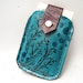 Twiggy LEATHER Card Case, Turquoise