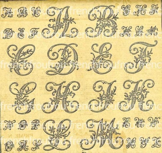 Free Cross Stitch Charts: Times Roman Alphabet (14 Stitches Tall)