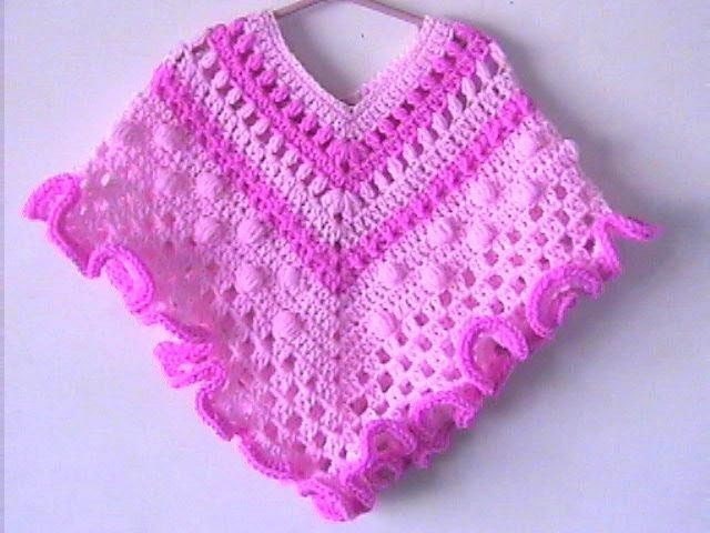 Bernat: Pattern Detail - Baby Coordinates - Sweet Hooded Poncho (knit)
