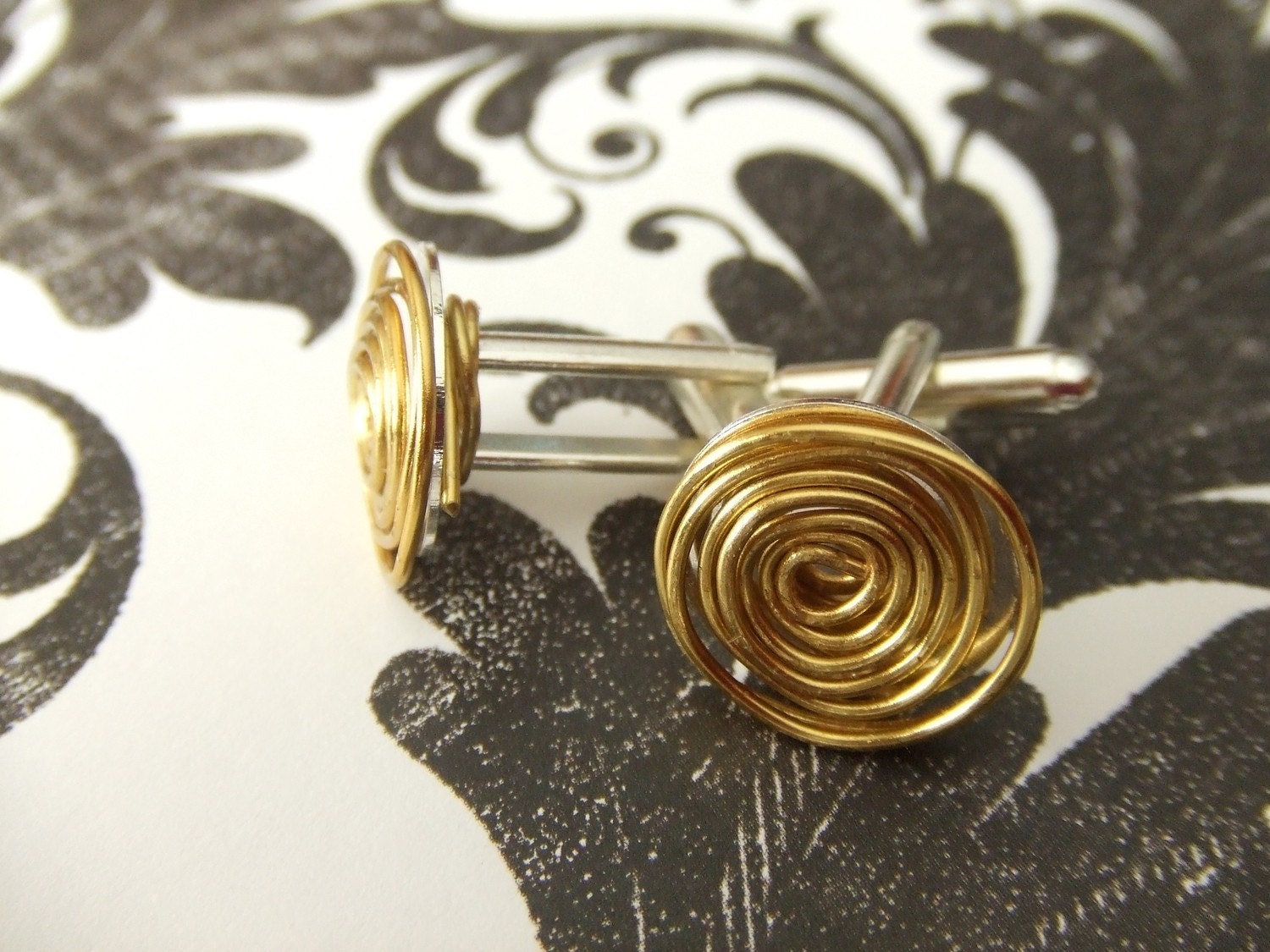Two Tone Cuff Links-Mens